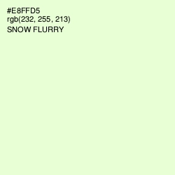 #E8FFD5 - Snow Flurry Color Image